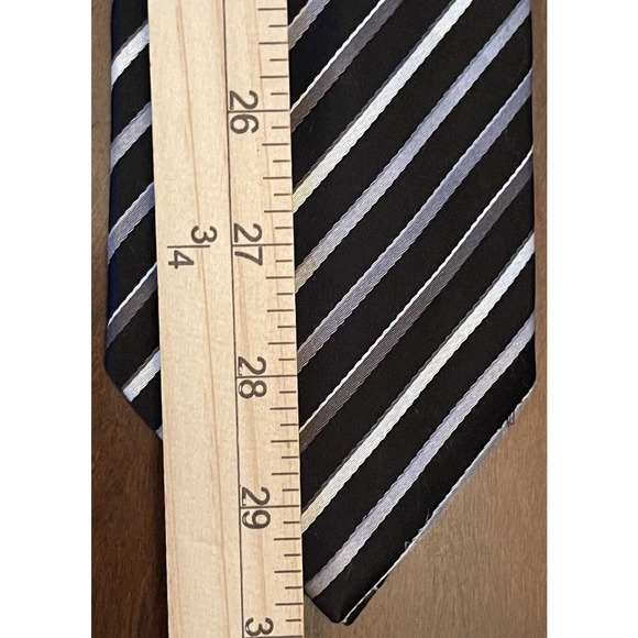 Bcbg Attitude Black Hand Made 100% Imported Silk Men’s Neck Tie Made In China - Picture 5 of 9